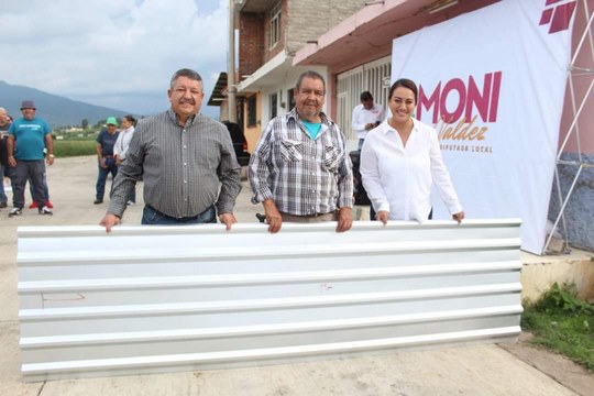 Mónica Valdez entrega apoyos para la vivienda a familias de Purépero