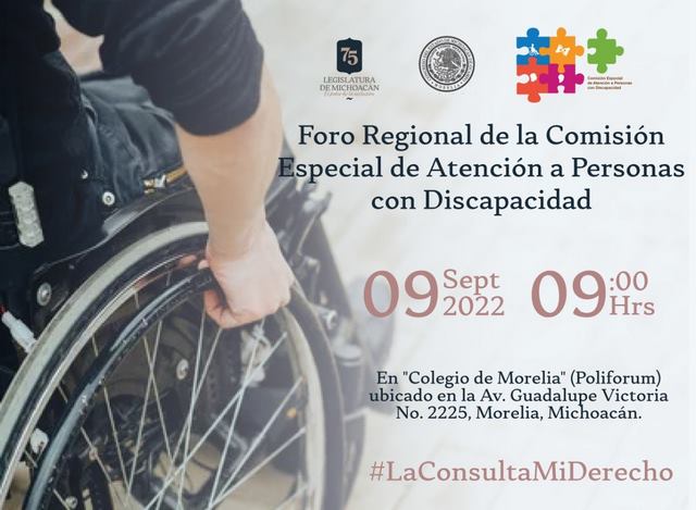 Este viernes en Morelia se realiza Foro Regional en atención a personas con discapacidad: Víctor Zurita