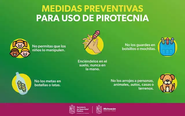 SSP exhorta a no utilizar pirotecnia