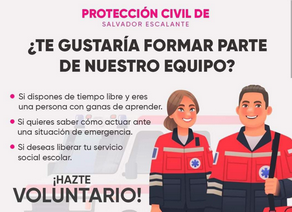 Lanza convocatoria Gobierno de Salvador Escalante para ser voluntario en Protección Civil