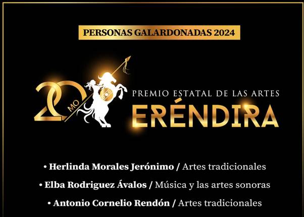 Anuncia Secum personas galardonadas del Premio Eréndira 2024