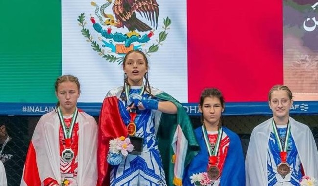Wendy Lara, primera mexicana bicampeona juvenil del mundo en Artes Marciales Mixtas