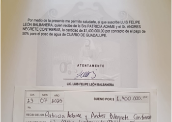 Habitantes de Villa Jiménez denuncian cobro irregular de 1.4 millones por Luis Felipe León Balbanera para pozo de agua