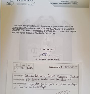 Habitantes de Villa Jiménez denuncian cobro irregular de 1.4 millones por Luis Felipe León Balbanera para pozo de agua