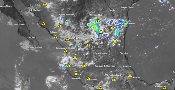 El desarrollo de núcleos de tormenta iniciará en las próximas horas y el reciente análisis determina que las lluvias se concentrarán en el noreste, occidente y sur del país.