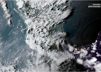 Finalizamos el día con la siguiente imagen de satélite, en el cual se observa el desarrollo de núcleos de tormenta en el país.
