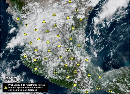 Hoy se mantienen bajo alerta gran parte de bajío y centro de México debido al #PeriodoLluvioso en su máxima intensidad.