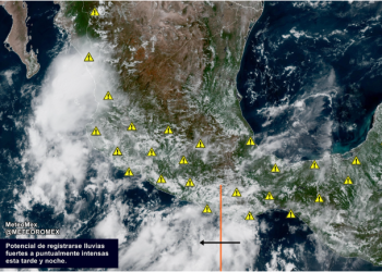 ALERTA: Hoy las condiciones del tiempo estarán bajo el control de la aproximación de un sistema frontal y el avance de una onda tropical en el Pacífico.