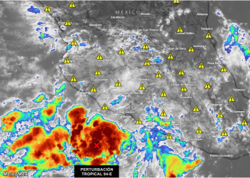 IMPORTANTE: Esta tarde y noche se registrarán lluvias intensas en el occidente y centro del país debido a la circulación de una baja presión con potencial ciclónico.