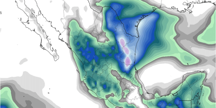 Domingo, con inestabilidad en altura y un sistema frontal provocando lluvias fuertes a muy fuertes.