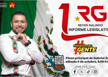 Invita Reyes Galindo a su 1er. Informe legislativo