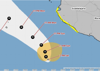 IMPORTANTE: Esta tarde se ha desarrollado la Tormenta Tropical Priscilla, frente al Estado de Jalisco y Colima.