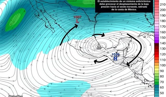 En los próximos días se desarrollará un sistema anticiclónico, logrando definir la trayectoria del próximo ciclón tropical.
