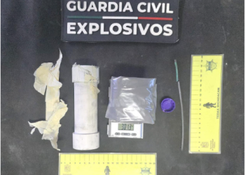 Guardia Civil desactiva 2 explosivos improvisados en manifestación de normalistas