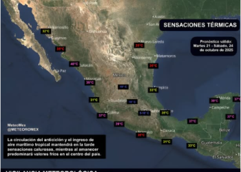 El calor continuará el resto de la semana en gran parte de México, con valores contrastantes en la noche.
