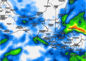 Viernes, con potencial de registrarse lluvias debido a la aproximación de un sistema frontal.