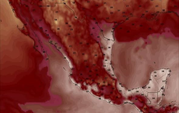 Domingo, continuando el tiempo estable y caluroso en gran parte de México.