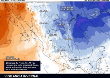 ¿Están preparados? En los próximos días se pronostican temperaturas frías, lluvias y viento debido al ingreso de una masa de aire polar.