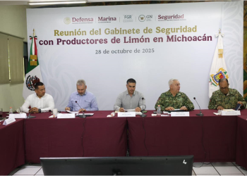 EL GABINETE DE SEGURIDAD SE REÚNE CON AUTORIDADES ESTATALES Y PRODUCTORES DE LIMÓN EN MICHOACÁN