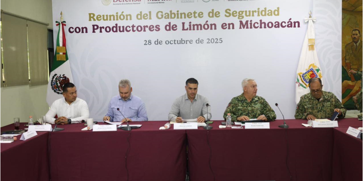 EL GABINETE DE SEGURIDAD SE REÚNE CON AUTORIDADES ESTATALES Y PRODUCTORES DE LIMÓN EN MICHOACÁN