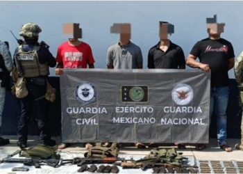 En Buenavista, 5 hombres asegurados en posesión de armas: SSP