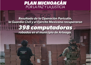 SSP y Defensa recuperan casi 400 computadoras reportadas como robadas en Arteaga
