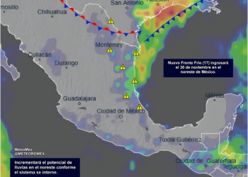 En las próximas horas ingresará un nuevo sistema frontal impulsado por una masa de aire frío, lo que favorecerá el aumento de nubosidad y el potencial de lluvias.