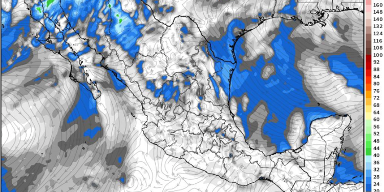 Martes, ingresando un nuevo Frente Frío en el noroeste de México; lluvias y aire frío en camino.