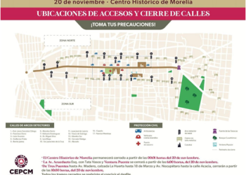 Conoce los cierres viales por el desfile del 20 de noviembre en Morelia: SSP