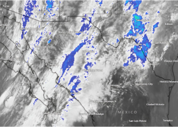 Las recientes imágenes de satélite muestran una abundante entrada de humedad proveniente del Pacífico sobre la región del noroeste y norte de #México.
