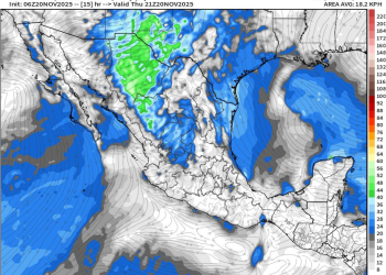 Jueves, con rachas de viento fuertes y temperaturas contrastantes en gran parte de México.