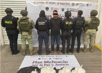 Asegurados 50 kg de droga y detienen a un implicado en Morelia: SSP
