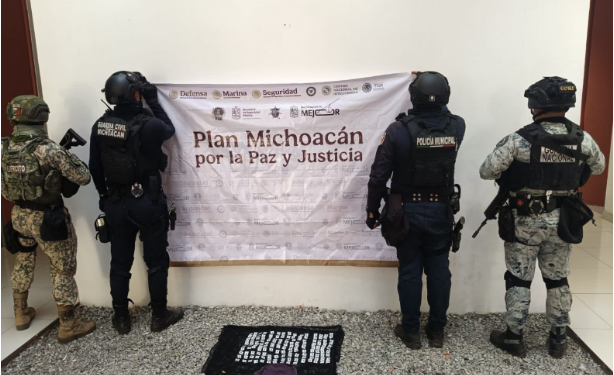Asegurados 150 envoltorios de metanfetamina en Zamora, resultado del Plan Michoacán: SSP