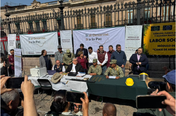 Arranca en Morelia la primera Feria del Bienestar y Desarme del Plan Michoacán por la Paz y la Justicia