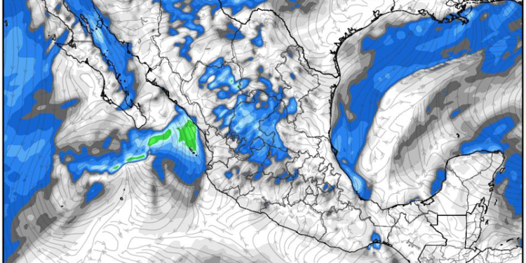 Viernes, con lluvias dispersas y aire polar sobre diversas regiones de México.