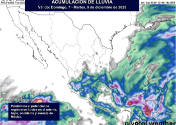 IMPORTANTE: En las próximas horas ingresará un nuevo frente frío impulsado por una masa de aire polar-ártica; provocará lluvias y viento en México.