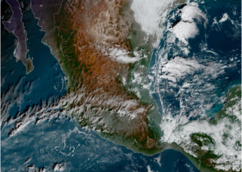 Sábado, persistiendo las lluvias dispersas y las temperaturas cálidas en México.