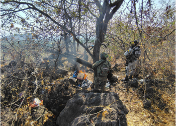 SSP desactiva 15 artefactos explosivos y destruye campamento clandestino en Apatzingán