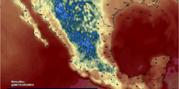 Esta noche se pronostican temperaturas frías a muy frías en el occidente, bajío y centro de México.