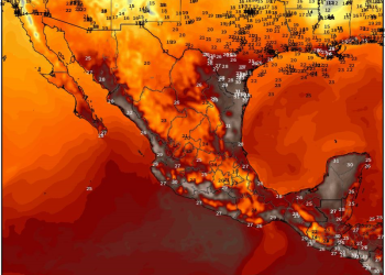 Sábado, continuando el tiempo estable y caluroso en gran parte de México.