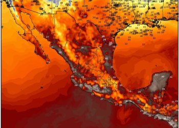 Domingo, con lluvias aisladas y temperaturas calurosas debido a un anticiclón sobre México.