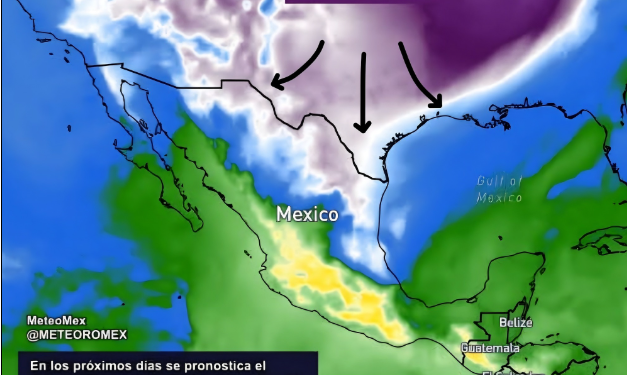 VIGILANCIA: En los próximos días se pronostica el potencial de ingresar masas de aire frío, provocando diversos efectos invernales en México.