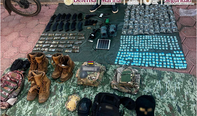 AUTORIDADES FEDERALES Y ESTATALES DETIENEN A 17 PERSONAS, ASEGURAN 10 ARMAS DE FUEGO Y VEHÍCULOS, EN MICHOACÁN