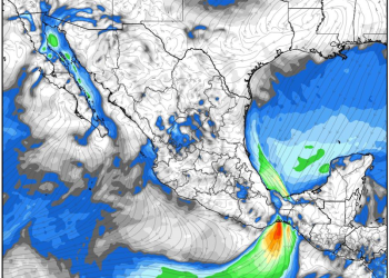 Lunes, continuando el #PeriodoInvernal con lluvias, aire polar-ártico y nevadas en México.