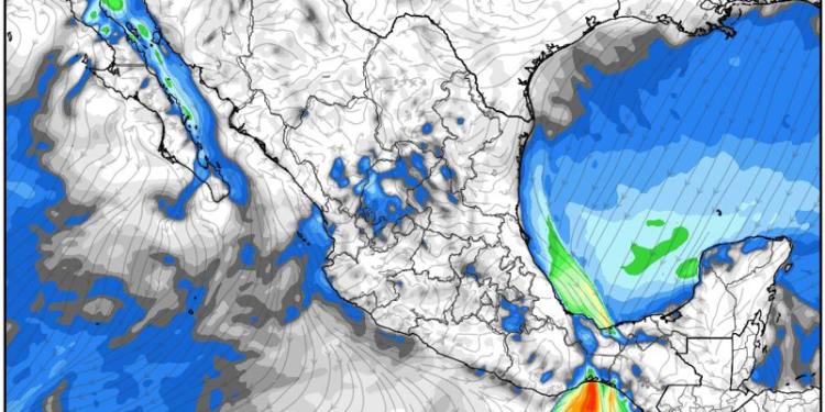 Lunes, continuando el #PeriodoInvernal con lluvias, aire polar-ártico y nevadas en México.