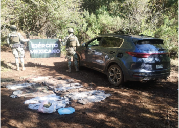 SSP inhabilita 2 campamentos ilícitos y asegura 2 vehículos en Salvador Escalante