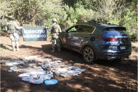 SSP inhabilita 2 campamentos ilícitos y asegura 2 vehículos en Salvador Escalante