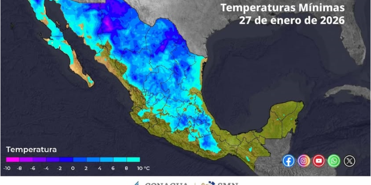¡Infórmate y protégete! Conoce el pronóstico de temperaturas mínimas para entidades del país: