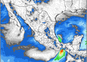 Miércoles, continuando las temperaturas templadas sobre gran parte de México.
