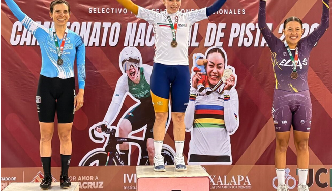 Yareli Acevedo domina el Campeonato Nacional de Ciclismo de Pista en Veracruz